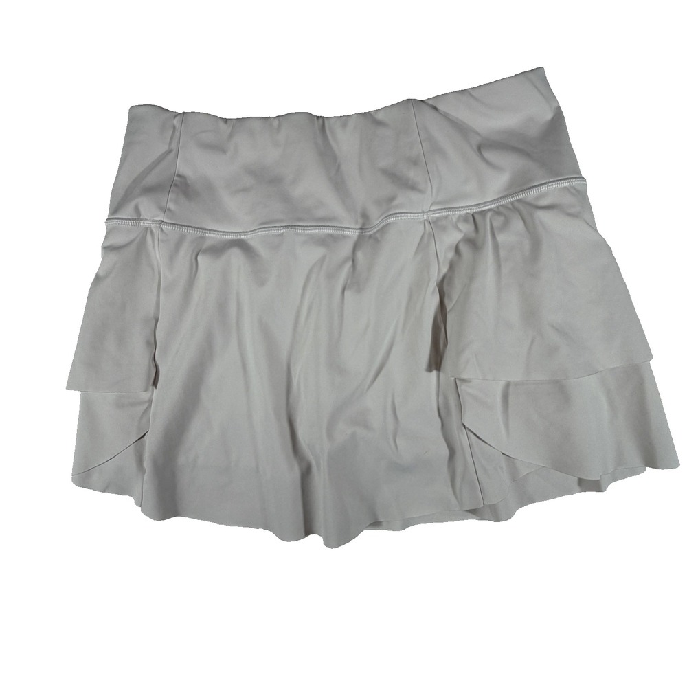 Athleta Skort Women's S White Wherever Ruffled Layered Active Golf Tennis Skirt